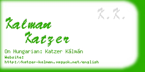 kalman katzer business card